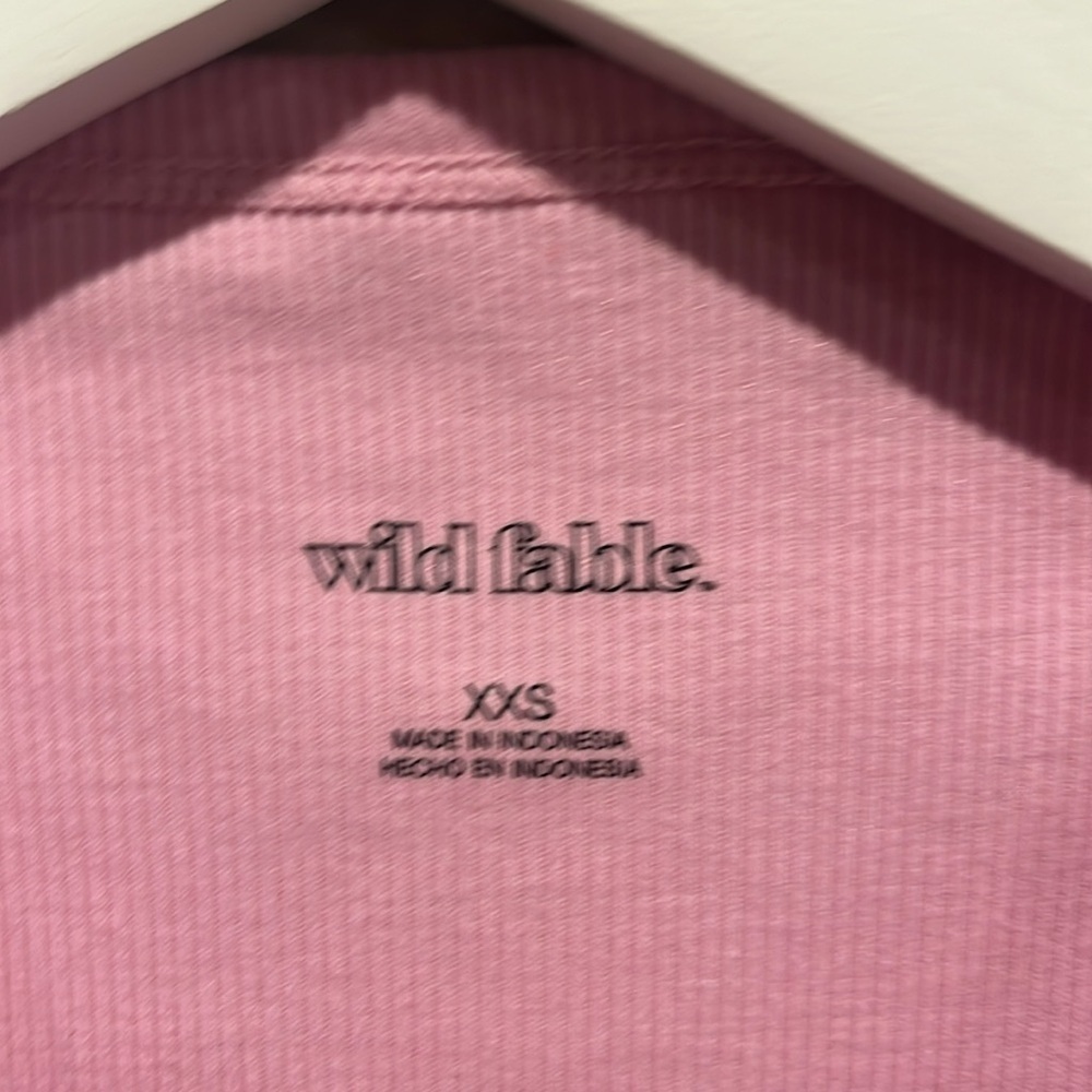 New Wild Fable Women’s Pink Ribbed Cropped Tank Top Size XXS NWT - Picture 6 of 9